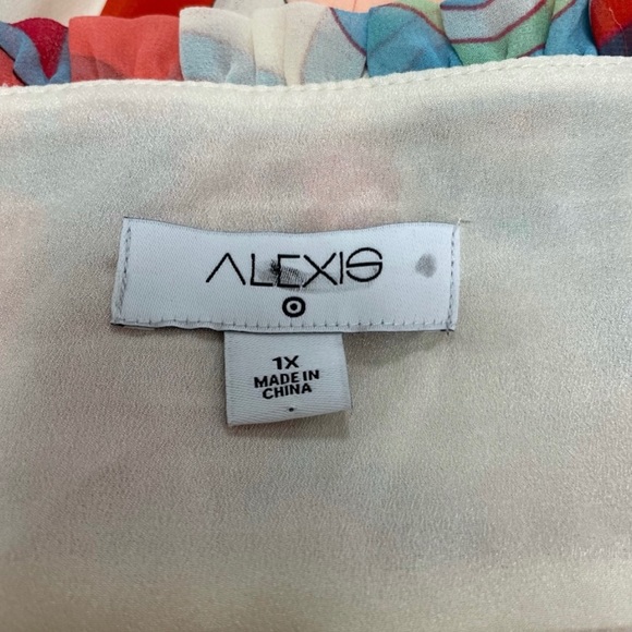 ALEXIS Mixed Floral Tiered Ruffle Maxi Dress Sz 1x - Picture 3 of 3